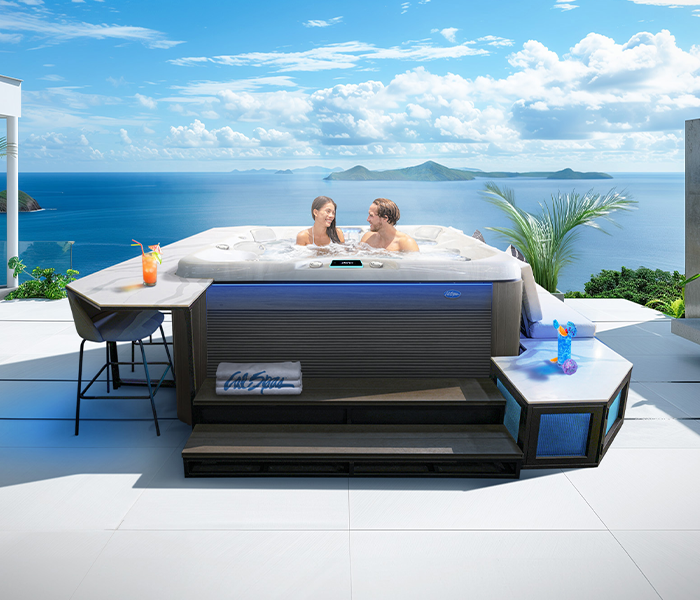 Calspas hot tub being used in a family setting - Thousand Oaks